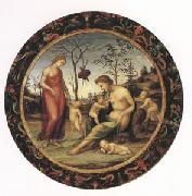 Giovanni Sodoma Sacred and Profane Love with Anteros,Eros and Two Other Cupids (mk05) oil painting